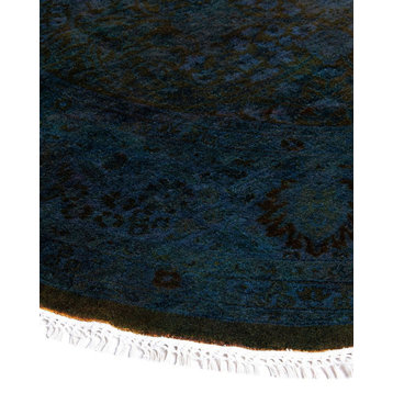 Fine Vibrance, One-of-a-Kind Hand-Knotted Area Rug Blue, 6' 1" x 6' 1"