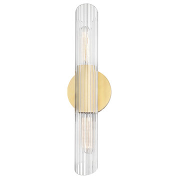 Mitzi H177102S Cecily 2 Light 4-3/4"W Wall Sconce - Aged Brass