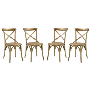 Gear Dining Side Chair Set of 4 EEI-3482-NAT