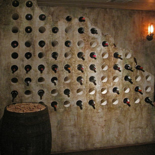 Idéer för att renovera en rustik vinkällare, med vinhyllor