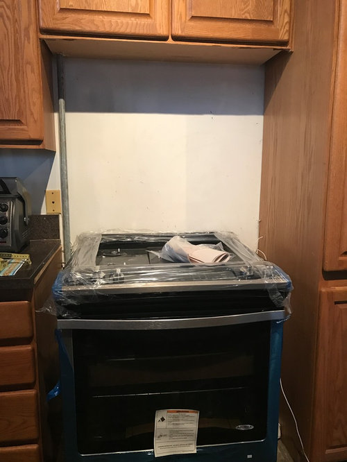 New LP gas line for range