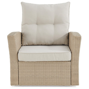 Canaan All-Weather Wicker Outdoor Armchair, Cushions