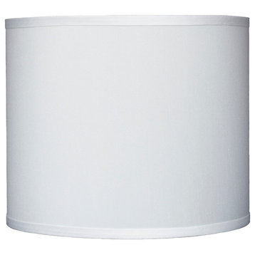 Classic Drum Faux Silk Lamp Shade, Off White, 12"