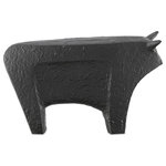 Currey & Company - Sampson Black Large Bull - With its whimsical shape that could have sprung from the mind of an abstract artist, our Sampson Black Large Bull is a cheeky creature made of cast aluminum that has been treated to a textured matte black finish. The mottled surface brings this decorative sculpture with its implied features an extra dose of charm and the tried-and-true feeling that it was manufactured during a time when souvenirs from across the border were prized possessions. We offer the Sampson in several sizes and finishes.