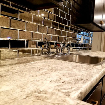 Mirror Tile Backsplash Installation
