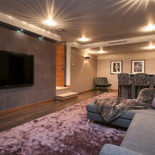 swanky purple living rooms