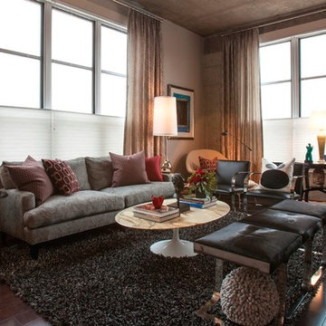 Contemporary Art Loft: Living Room