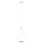 EGLO - Cados LED Geometric Pendant, White - The Eglo, 13 1/4" Cados Pendant with its simple geometric shape and LED light introduces a fun and modern style to any home