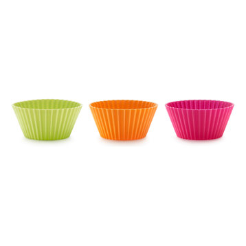 Lekue Silicone Assorted Color 6 Piece Cupcake and Muffin Cup Set