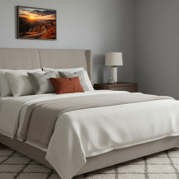 A Tranquil Trail Realism Painting Digital Artwork Transitional Wall Art