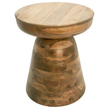Wood 19" Side Table, Brown