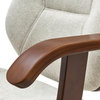 Samuel Fabric Bamboo Office Chair With Armrest, Havana Linen