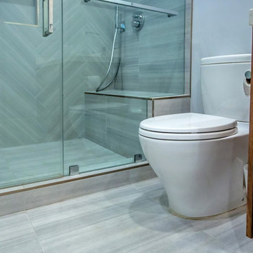 Close up - Bath Flooring & Toilet.