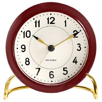 Arne Jacobsen, Burgundy Station Alarm Clock