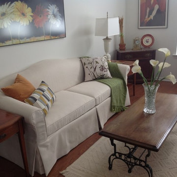 slipcovered sofas