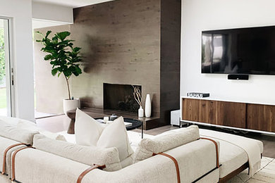 Danish living room photo in Los Angeles