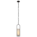 Visual Comfort & Co. - Melange Small Elongated Pendant in Bronze with Alabaster Shade - Contrasting natural alabaster with metal in rounded forms and unique configurations, the Melange series by Kelly Wearstler blends the organic and the luxurious for a modern chic interior. Carved alabaster shades create a soft glow on walls and surfaces, while streamlined shapes soften angular or minimalist surroundings. Alabaster contains unique variations in both veining and tone, offering a custom character that is collectible in appeal. Bronze, burnished antique brass, or polished nickel detailing adds contrast and shine. Whether you choose flush mounts, pendants, sconces, or table lamps, Melange lighting create a multi-layered look in living spaces, bedrooms, hallways, and dining areas.