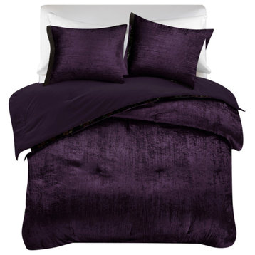 Grace Living Joseluis Comforter Set, Purple, Full/Queen