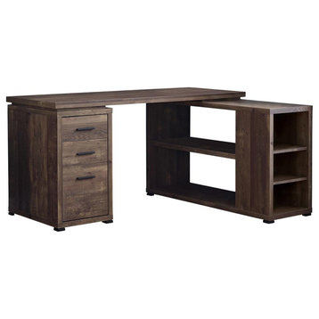 Computer Desk - Brown Reclaimed Wood Look/ Left Or Right Facing Corner