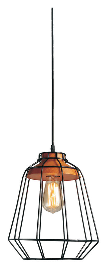 Esporre 1 Light Pendant, Black, 10"x10"