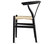 Modern Dining Chairs Wood Armchairs, Set of 2, Black
