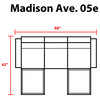 kathy ireland Madison Ave. 5 Piece Aluminum Patio Furniture Set 05e, Almond