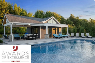 Example of a minimalist home design design in Cleveland