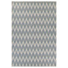 Couristan Monaco Avila Indoor/Outdoor Area Rug, Ivory-Sand-Azure, 5'10"x9'2"