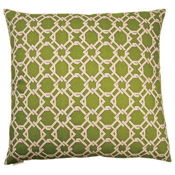 Keenland Green Feather Down Decorative Throw Pillow, 24x24