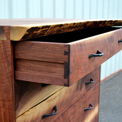 Live Edge Walnut Bookmatched Dresser - Dressers