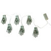Set of 6 Skeleton Hands Halloween Light Set