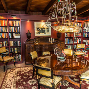 Old World Library and Dining Room