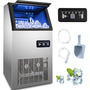 VEVOR Commercial Ice Maker Machine Stainless Steel, 88lbs/24h