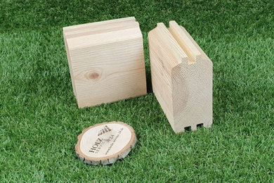 Traumhafte Blockbohlen für deine Sauna, dein Gartenhaus oder dein Holzhaus,