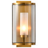 Antique Brass Frame With Glass Cover Wall Sconce