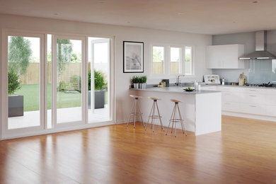 Photo of a contemporary open plan kitchen in Other.