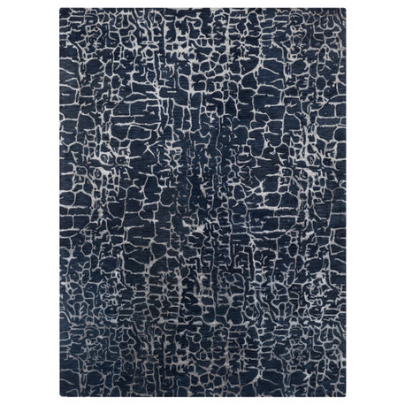 Surya Banshee BAN-3306 Modern Area Rug, Navy, 10' x 14' Rectangle