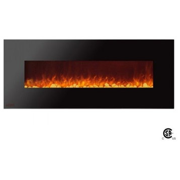 Electric Wall Mounted Fireplace Royal 60 inch with Pebbles| Ignis