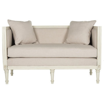 Andrea Rustic French Country Settee, Beige