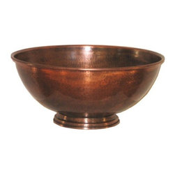 EV 360W Vessel Bathroom Sink in Antique Copper 14.2" - Bathroom Sinks