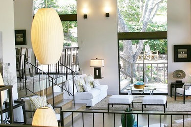 Inspiration for a modern living room remodel in Santa Barbara