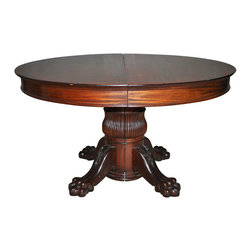 Expandable Antique Split Pedestal Dining Table - Products