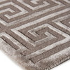 Metro Velvet Hand-Knotted New Zealand Wool and Viscose Taupe Area Rug, 8'x10'