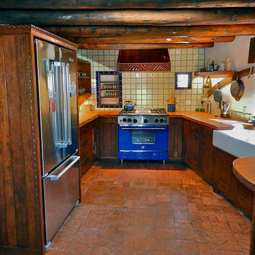 Santa Fe East Side Historic Adobe Cabinetry