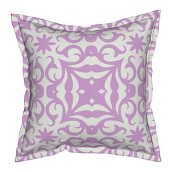 Pink Flourish Throw Pillow - Decorative Pillows
