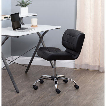 Black Crest Pneumatic Office Chair, Chrome/Black