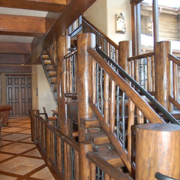 Log and Steel Railing