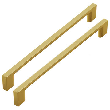 Dowell Series 3008 Handles, 192mm/7.6" CTC, 10-Pack, Brushed Brass