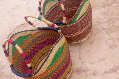 Handwoven U-Shopper Basket
