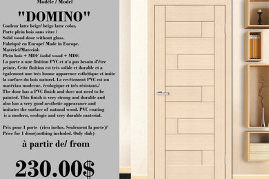 Interior door "DOMINO'', beige, with. glasses, 30"x 80"